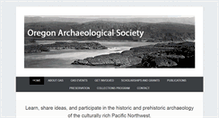 Desktop Screenshot of oregonarchaeological.org
