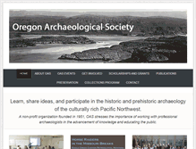 Tablet Screenshot of oregonarchaeological.org